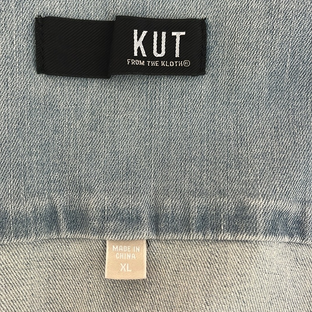 NWT KUT FROM THE KLOTH AMELIA JACKET Light Blue Denim SZ XL - Picture 10 of 11